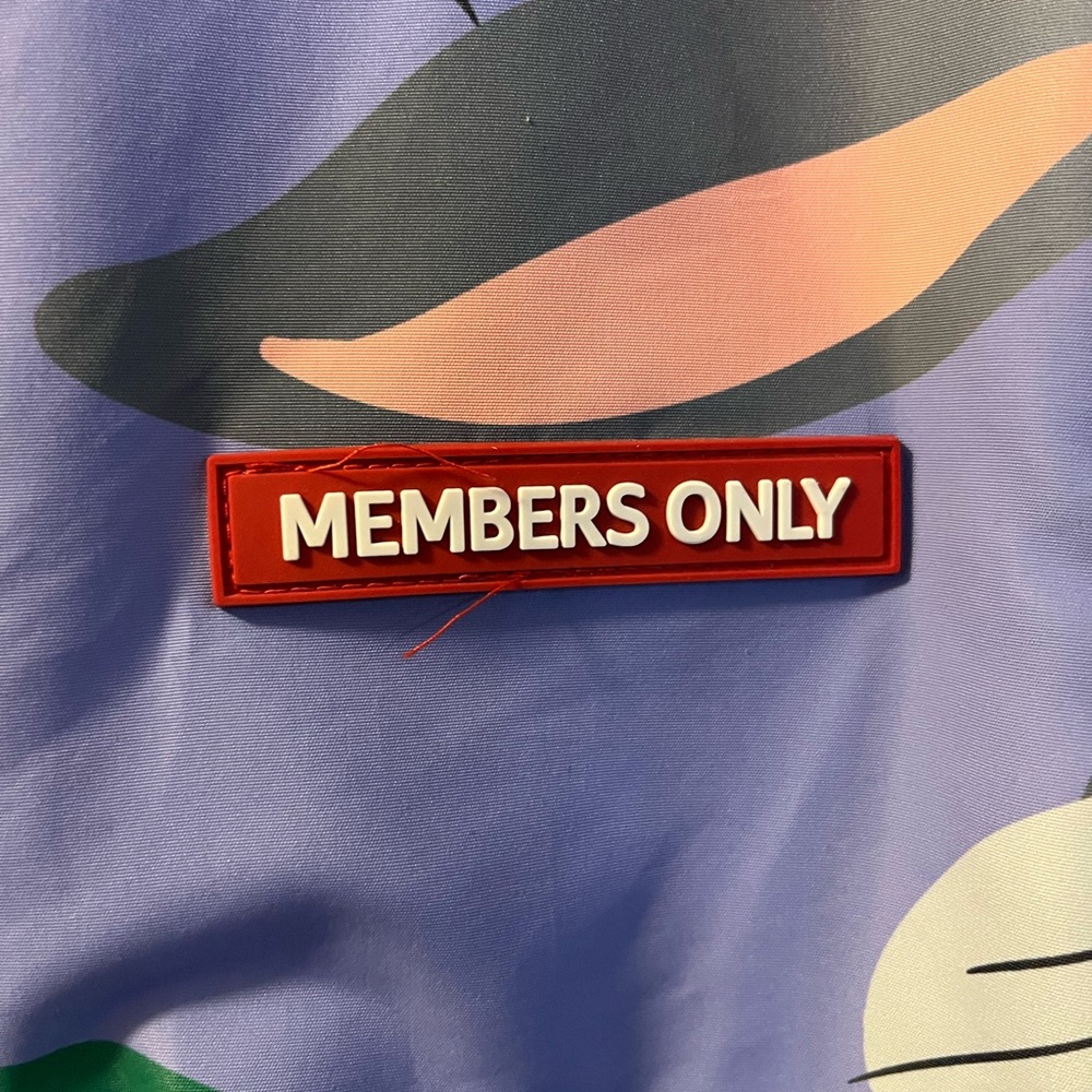 Members Only Looney Tunes Full Zip Windbreaker Hooded Jacket S Small - Picture 2 of 9